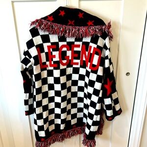 Dressed in Lala Legend Luxe Fringe Checkered Cardigan